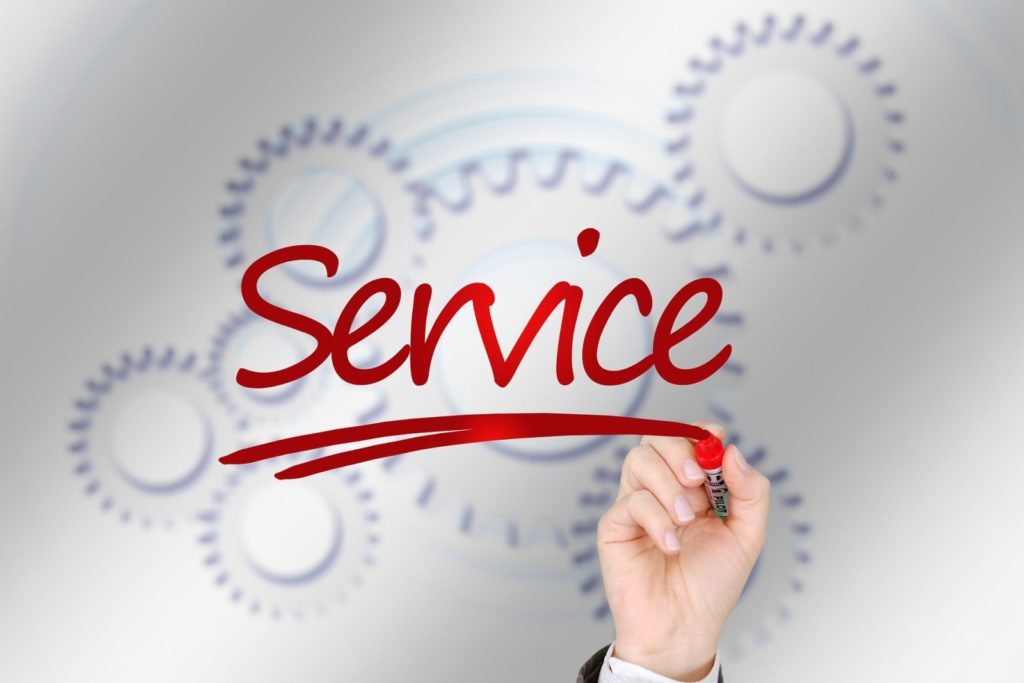 Bild mit dem Hinweis "Service" als Synonym für unsere Dienstleistungen